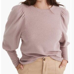 Madewell Brushed Puff-Sleeve Top Pale Thistle Size XS